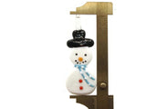 Glass Snowman Pendant Christmas Ornament Pendant Choose Scarf Color Jewelry Making Beading Supplies