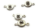 4 9mm Snap Clasps Silver Grey Metal Clasps Jewelry Making Beading Supplies Smileyboy Beads Findings