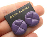 Vintage Purple Metal Stud Earrings from 1970s or 1980s Great Gift or Stocking Stuffer