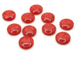 10 14mm Red Flower Buttons Flat Round Floral Plastic Buttons Jewelry Making Beading Supplies Sewing Supplies