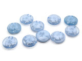 10 14mm Light Sky Blue Flower Buttons Flat Round Floral Plastic Buttons Jewelry Making Beading Supplies Sewing Supplies