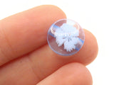 10 14mm Light Sky Blue Flower Buttons Flat Round Floral Plastic Buttons Jewelry Making Beading Supplies Sewing Supplies