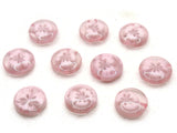 10 14mm Light Pink Flower Buttons Flat Round Floral Plastic Buttons Jewelry Making Beading Supplies Sewing Supplies