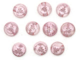 10 14mm Light Pink Flower Buttons Flat Round Floral Plastic Buttons Jewelry Making Beading Supplies Sewing Supplies