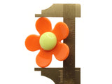 5 36mm Flower Beads Orange and Light Yellow Daisy Plant Beads Large Plastic Beads Acrylic Beads to String Jewelry Making Beading Supplies