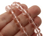 42 8mm Clear Pink Glass Beads Round Beads Jewelry Making Beading Supplies Loose Beads Smooth Round Beads