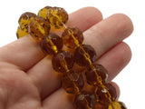 28 12mm Light Brown Faceted Round Beads Full Strand Glass Beads to String Jewelry Making Beading Supplies