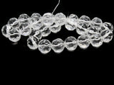 28 12mm Clear Faceted Round Beads Full Strand Glass Beads to String Jewelry Making Beading Supplies