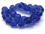 26 12mm Blue Faceted Round Beads Full Strand Glass Beads to String Jewelry Making Beading Supplies