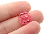 10 13mm Bright Pink Plastic Buttons with Gold Stripes Flat Round Plastic Two Hole Buttons Jewelry Making Beading Supplies Sewing Supplies