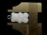 5 20mm Ivory White Gummy Bear Charms Resin Pendants with Platinum Colored Loops Jewelry Making Beading Supplies Loose Candy Charms