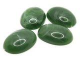 4 24mm x 18mm Green Swirling Oval Cabochons Vintage Japanese Lucite Cabochons Loose Plastic Tiles Jewelry Making