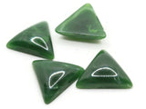 4 23mm Green Triangle Cabochons Vintage Lucite Plastic Cabochon Mosaic Supplies Jewelry Making Smileyboy