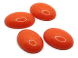 4 25mm x 18mm Orange Oval Cabochons Vintage Japanese Lucite Cabochons Loose Plastic Tiles Jewelry Making