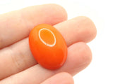 4 25mm x 18mm Orange Oval Cabochons Vintage Japanese Lucite Cabochons Loose Plastic Tiles Jewelry Making