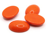 4 25mm x 18mm Orange Oval Cabochons Vintage Japanese Lucite Cabochons Loose Plastic Tiles Jewelry Making