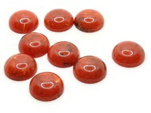 9 18mm Speckled Red Round Cabochons Vintage Lucite Cabochons Vintage Plastic Cabs Jewelry Making Supplies Acrylic Flat Back Tiles