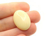 4 25mm x 18mm Ivory Swirling Oval Cabochons Vintage Japanese Lucite Cabochons Loose Plastic Tiles Jewelry Making