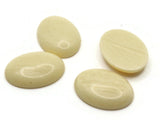 4 25mm x 18mm Ivory Swirling Oval Cabochons Vintage Japanese Lucite Cabochons Loose Plastic Tiles Jewelry Making