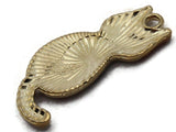 30mm Alloy Metal Cat Pendants Brown Striped Enamel Cat Beads Gold Tone Jewelry Making Beading Supplies