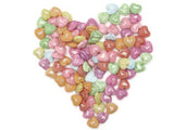 95 10mm Multi-Color Plastic Heart Beads with Animals Love Heart Beads Jewelry Making Beading Supplies Mixed Beads Valentine's Day Beads