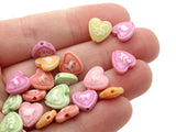 95 10mm Multi-Color Plastic Heart Beads with Animals Love Heart Beads Jewelry Making Beading Supplies Mixed Beads Valentine's Day Beads