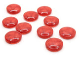 10 14mm Red Flower Buttons Flat Round Floral Plastic Buttons Jewelry Making Beading Supplies Sewing Supplies