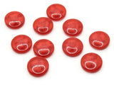 10 14mm Red Flower Buttons Flat Round Floral Plastic Buttons Jewelry Making Beading Supplies Sewing Supplies