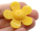 5 36mm Flower Beads Bright Yellow Daisy Plant Beads Large Plastic Beads Acrylic Beads to String Jewelry Making Beading Supplies