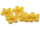 5 36mm Flower Beads Bright Yellow Daisy Plant Beads Large Plastic Beads Acrylic Beads to String Jewelry Making Beading Supplies