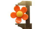 5 36mm Flower Beads Orange and Bright Yellow Daisy Plant Beads Large Plastic Beads Acrylic Beads to String Jewelry Making Beading Supplies