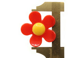 5 36mm Flower Beads Red and Yellow Daisy Plant Beads Large Plastic Beads Acrylic Beads to String Jewelry Making Beading Supplies