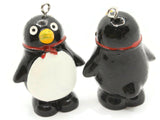 2 37mm Black and White Penguin Charms Resin Charms Bird Animal Pendants Miniature Cute Charms Jewelry Making Beading Supplies kitsch charms