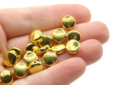 20 9mm Flat Round Gold Coin Beads CCB Plastic Beads Jewelry Making Beading Supplies New Old Stock Focal Beads Smileyboy