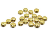 20 9mm Flat Round Gold Coin Beads CCB Plastic Beads Jewelry Making Beading Supplies New Old Stock Focal Beads Smileyboy