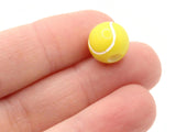 30 11mm Yellow Tennis Ball Beads Round Plastic Sports Beads Jewelry Making Beading Supplies Loose Beads to String