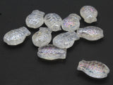 10 14mm Clear Pressed Glass Fish Beads Ocean Animal Beads Miniature Sea Life Loose Beads for Stringing Jewelry Making Beading Supplies