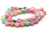 40 Flower Polymer Clay Beads Mixed Color Beads Small Coin Beads Jewelry Making Beading Supplies