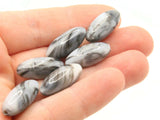 20 21mm Swirling Gray Oval Acrylic Beads Plastic Beads Jewelry Making Beading Supplies Loose Beads to String Smileyboy