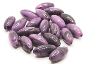 20 21mm Swirling Purple Oval Acrylic Beads Plastic Beads Jewelry Making Beading Supplies Loose Beads to String Smileyboy