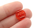 10 13mm Red Plastic Buttons with Gold Stripes Flat Round Plastic Two Hole Buttons Jewelry Making Beading Supplies Sewing Supplies