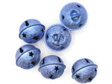 6 Blue Jingle Bells 24mm Bells Christmas Sleigh Bell Charms Beads Jewelry Making Beading Supplies Craft Supplies Smileyboy