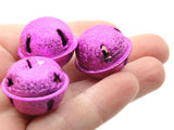 6 24mm Bright Pink Jingle Bells Christmas Sleigh Bell Charms Beads Jewelry Making Beading Supplies Craft Supplies Smileyboy