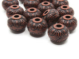 15 15mm Red and Black Patterned Beads Plastic Rondelle Beads Jewelry Making Beading Supplies Loose Beads Lightweight Acrylic Beads