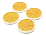 4 34mm Orange Citrus Fruit Slice Charms Resin Charms Sparkle Charms Yellow Charms Large Charms Lightweight Charms Plastic Pendants