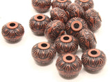 15 15mm Red and Black Patterned Beads Plastic Rondelle Beads Jewelry Making Beading Supplies Loose Beads Lightweight Acrylic Beads