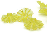 6 30mm Large Yellow Flower Buttons Flat Faceted Floral Plastic Shank Buttons Jewelry Making Beading Supplies Sewing Supplies