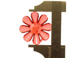 6 30mm Large Red Flower Buttons Flat Faceted Floral Plastic Shank Buttons Jewelry Making Beading Supplies Sewing Supplies