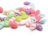 35 Fruit Charms Mixed Color Food Charms Jewelry Making Beading Supplies Multi-Color Miniature Plastic Pendants