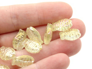 10 14mm Yellow Pressed Glass Fish Beads Ocean Animal Beads Miniature Sea Life Loose Beads for Stringing Jewelry Making Beading Supplies